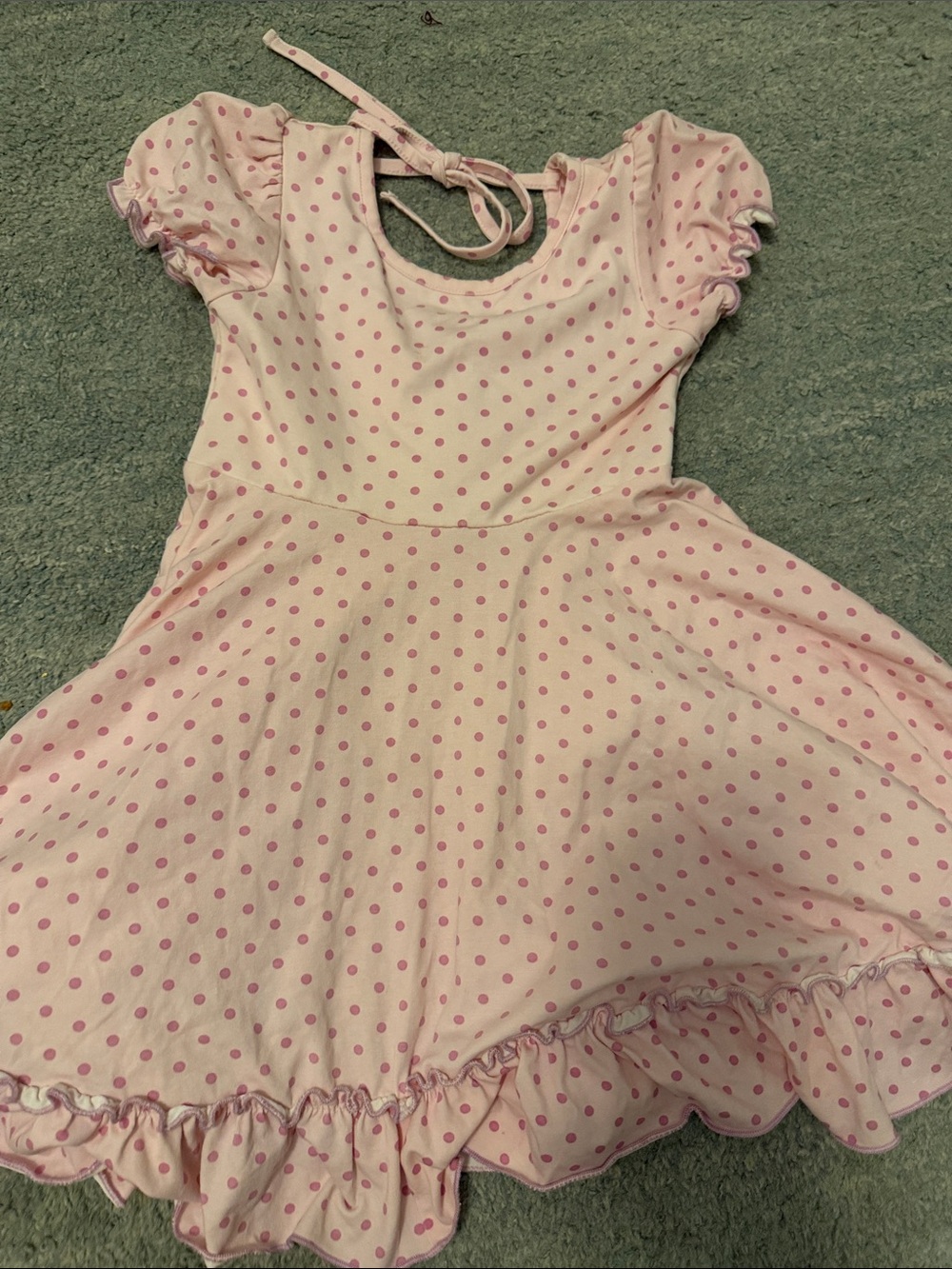 SweetHoney Pink Polka Dot Ruffle Dress